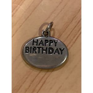 925 Happy Birthday Medallion Sterling Silver Jewelry Charm